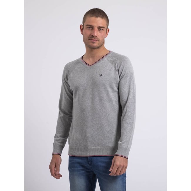 Pull Fin Col V Coton Anton - RITCHIE