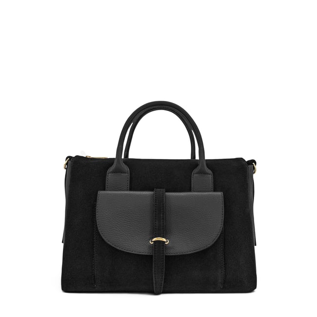 Sac bowling en cuir grainé et croûte de cuir EDITO - OH MY BAG