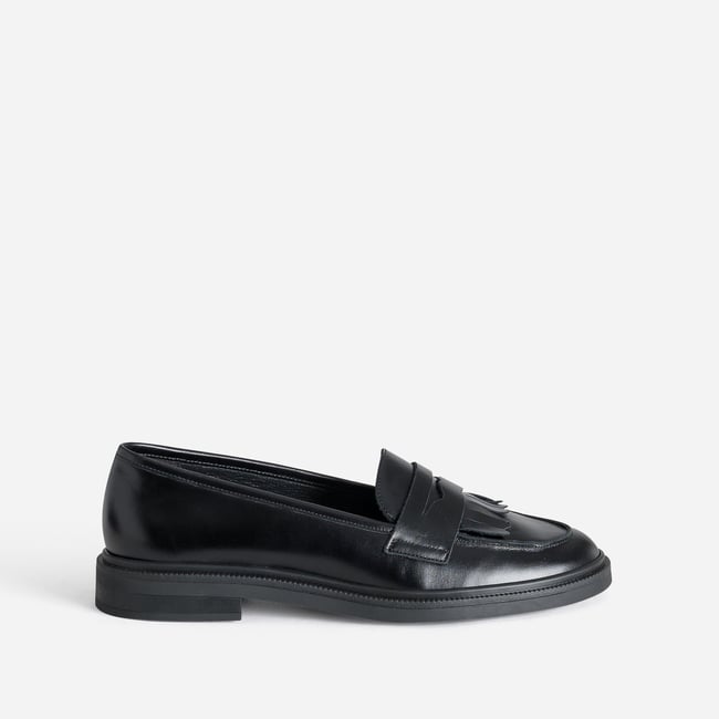 Mocassin en cuir LOUVA noir <span itemprop=