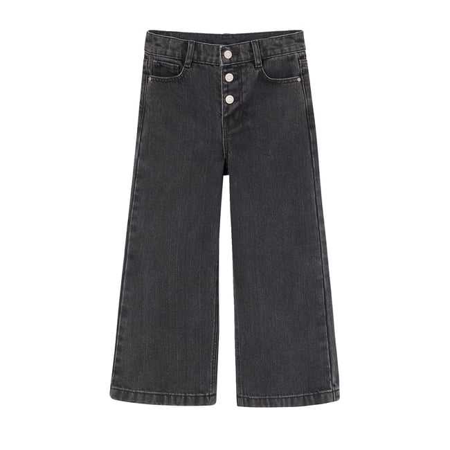Jean large denim noir <span itemprop=