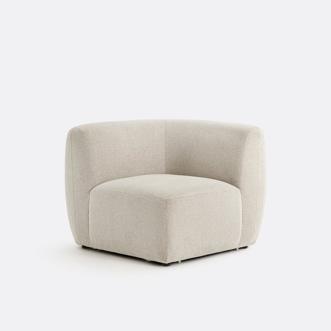 Angle modulable réversible, tissu texturé, JASPE Couleur ecru <span itemprop=