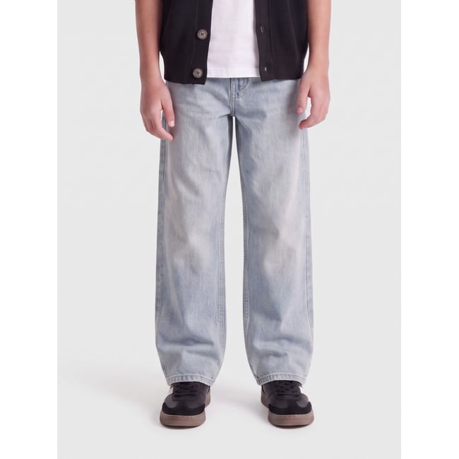 Jean À Jambe Large light blue denim <span itemprop=