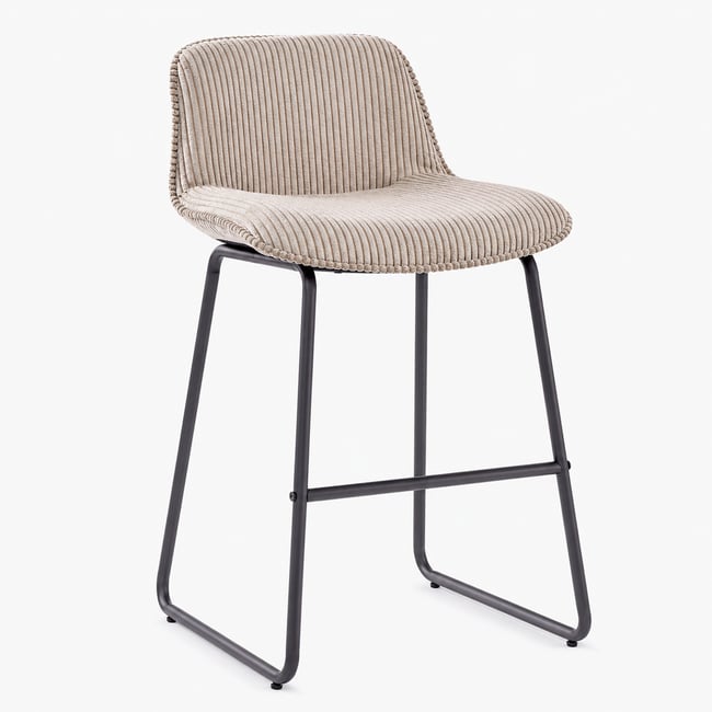 Lot de 2 tabourets de bar en métal CORIA Couleur gris <span itemprop=