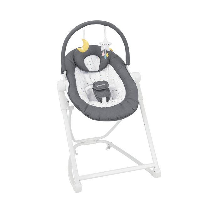 Transat compact up réglable en hauteur gris foncé <span itemprop=