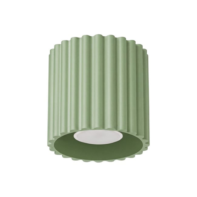 Plafonnier Aluminium Sauge GU10 1 AURA Couleur sauge <span itemprop=