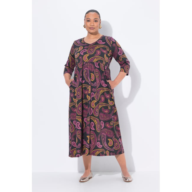 Robe maxi en jersey noir <span itemprop=