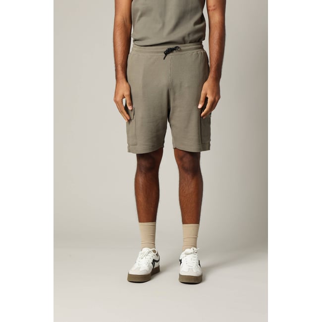 Short en coton gaufré à la taille élastiquée avec cordon HOBART - DEELUXE