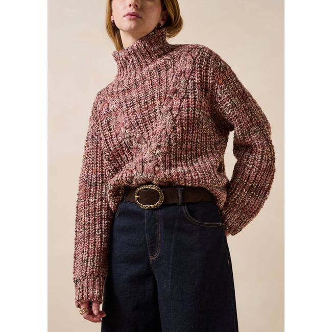 Ceinture en cuir suédé boucle ovale tressée - LA FEE MARABOUTEE