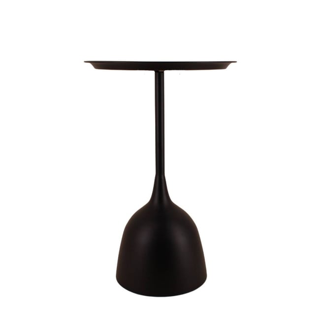 Table d'appoint design en métal noir 60cm Couleur noir <span itemprop=
