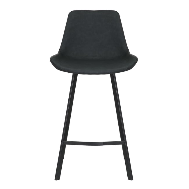 Chaise snack PU noir mat Couleur gris foncé <span itemprop=