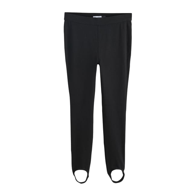 Legging fuseau en denim de jersey noir <span itemprop=