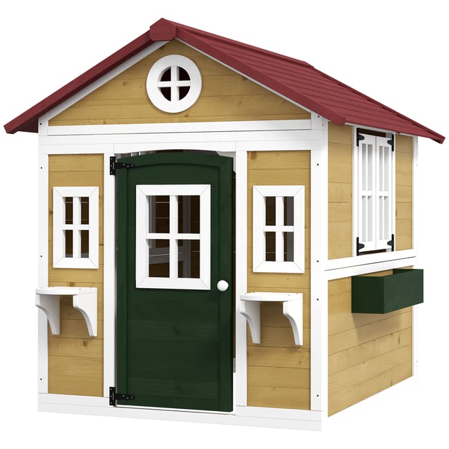 Maisonnette pour enfants Bois massif Beige beige <span itemprop=