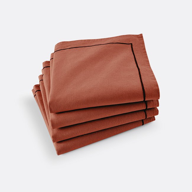 Serviettes de table lin/coton lavé Métis Bourdon - LA REDOUTE INTERIEURS