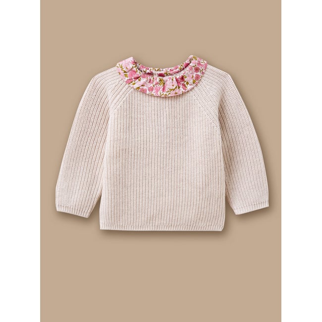 Pull col tissu Liberty liberty poppy and daisy <span itemprop=