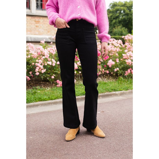 Sonny Bootcut Jeans in Stretch Denim, black, LA PETITE ETOILE