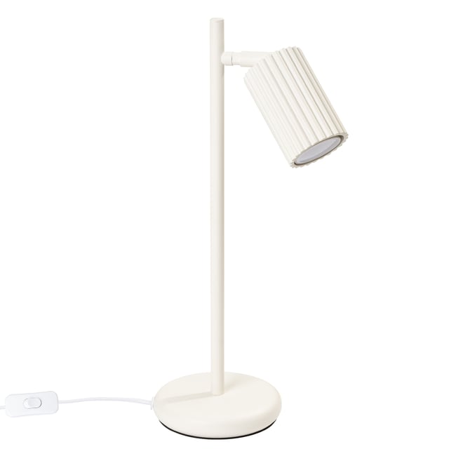 Lampe à poser Aluminium Beige GU10 1 Karbon Couleur beige <span itemprop=