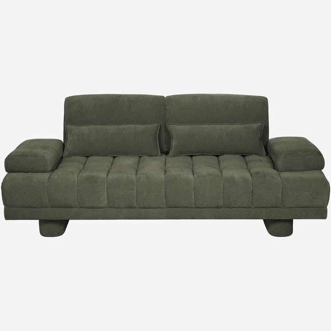 Canapé fixe tissu POLANE Couleur kaki <span itemprop=