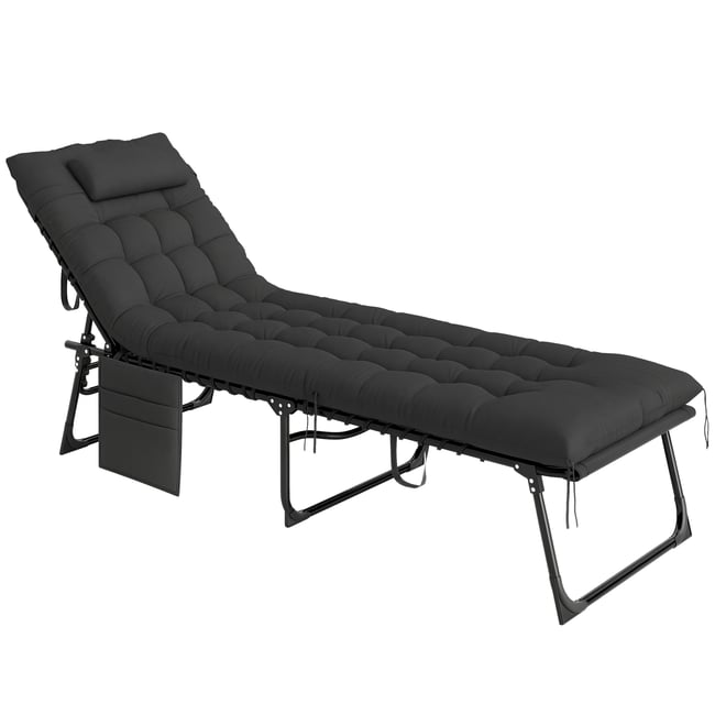 Chaise longue Polyester Gris clair noir <span itemprop=
