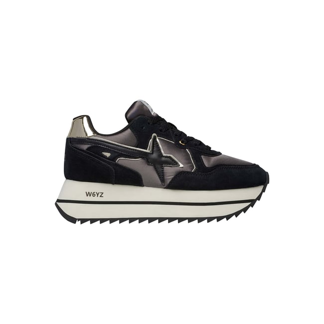 Baskets en daim et tissu technique DEVA W. noir <span itemprop=