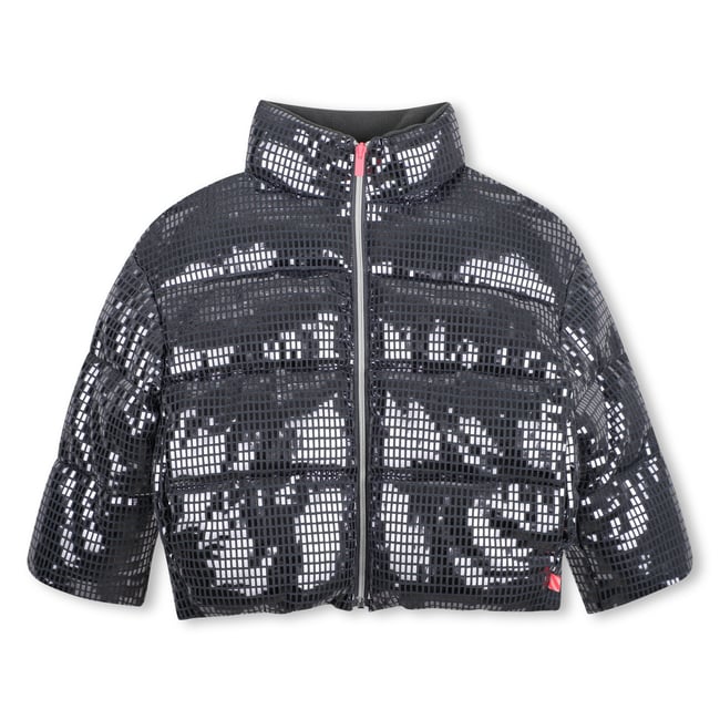 Doudoune à capuche asphalte <span itemprop=