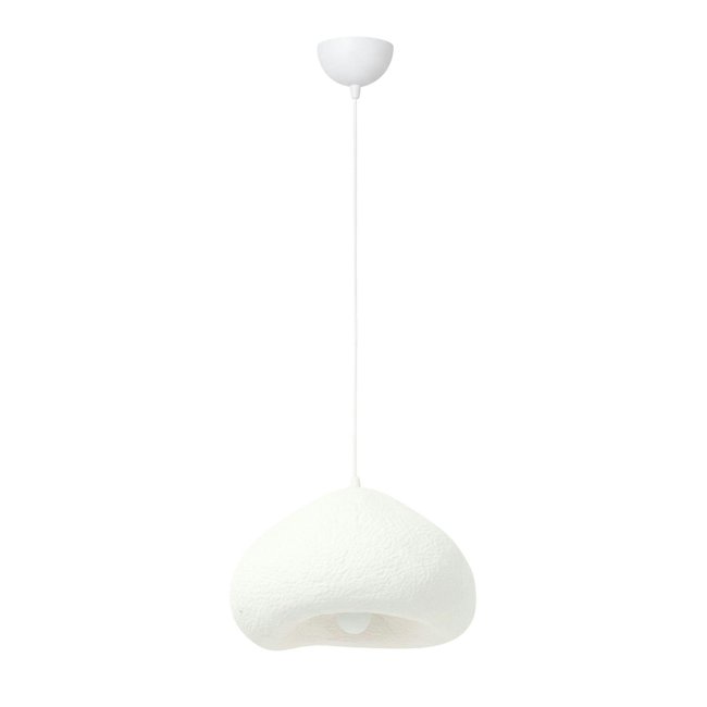 Suspension chambre blanche design organique 40 cm NOXIS Couleur blanc <span itemprop=