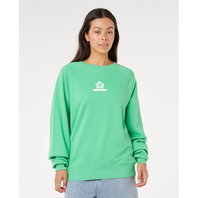 Sweat LUXE SURF RAGLAN RELAXED CREW vert irlandais <span itemprop=