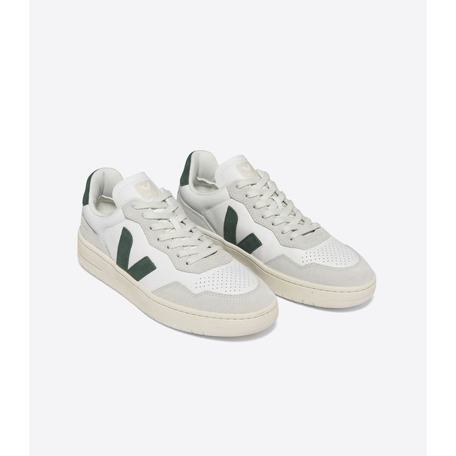Sneakers V-90 bianco/verde VEJA
