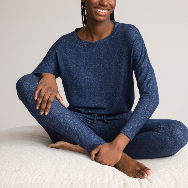 Pyjama, extra-weich blau <span itemprop=