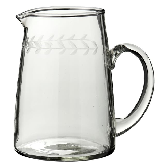 Petite carafe verre gravé Couleur transparent <span itemprop=