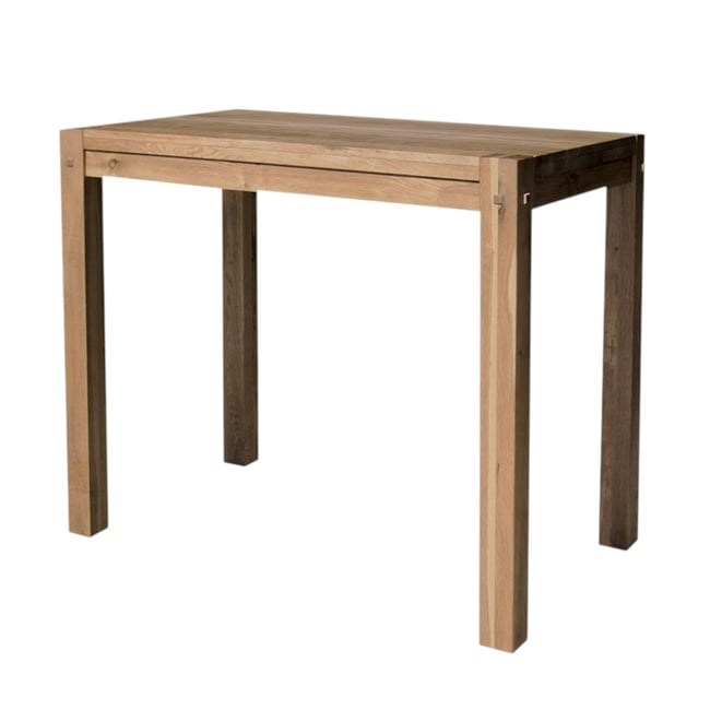 Table haute de cuisine en bois - plateau chêne 150 cm FJORD Couleur bois naturel <span itemprop=