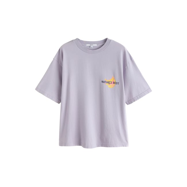 T-shirt à imprimé graphique banane violet clair <span itemprop=