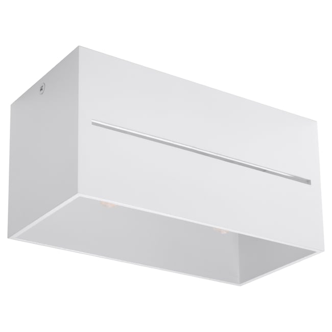 Plafonnier Aluminium Blanc G9 2 Lobo Couleur blanc <span itemprop=