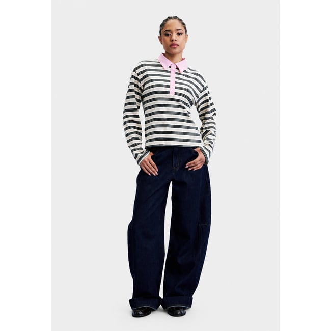 Jean Nami en coton NAMI bleu marine <span itemprop=