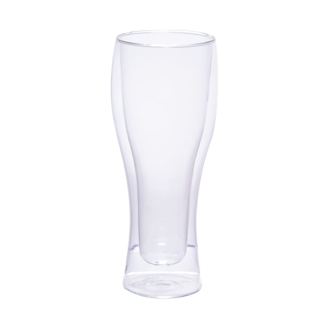 Set de 2 gobelets à bière double parois 45 cl Couleur transparent / cristal <span itemprop=