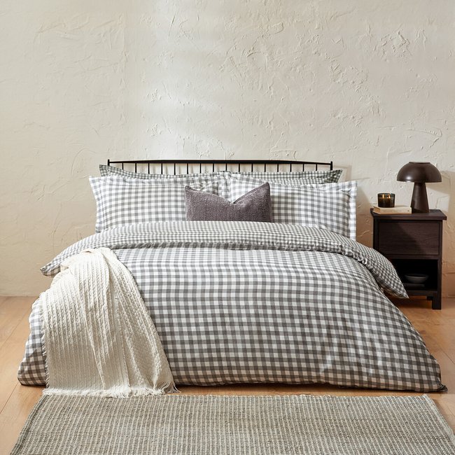 Barton Cotton Gingham Check Duvet Cover Set - YARD