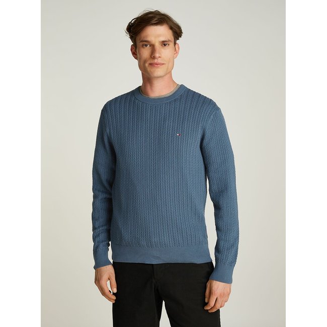 Pullover a chevron a girocollo blu TOMMY HILFIGER
