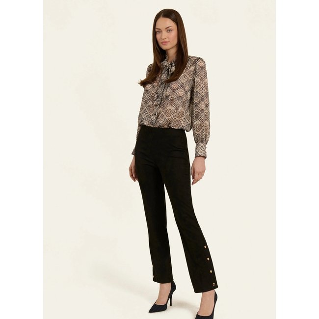 Pantalon droit en suédine POSTER - NAF NAF
