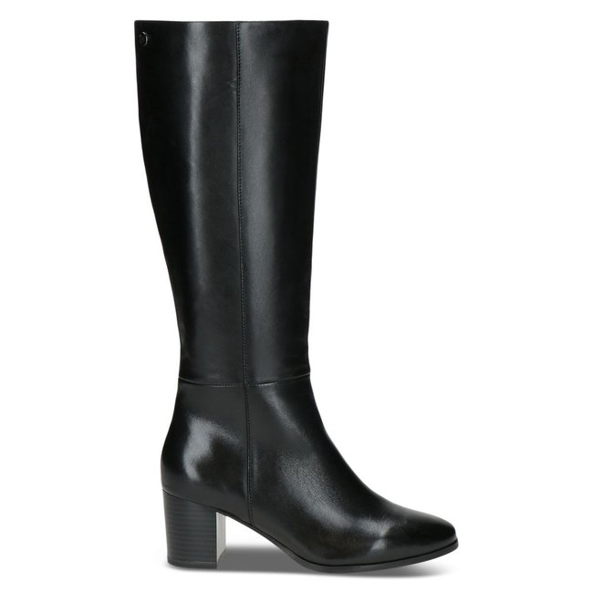 Bottes en cuir noir nappa <span itemprop=