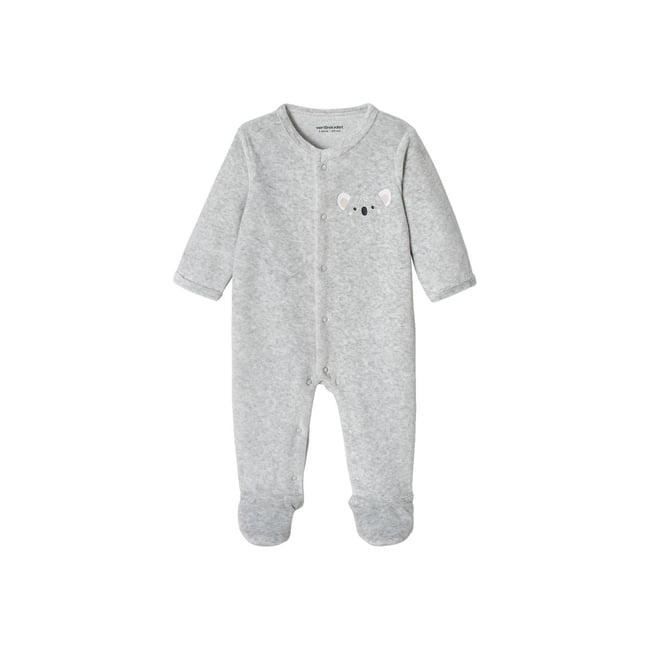 VERTBAUDET Dors-Bien Velours Bébé Ouverture Devant Beige Chiné 6M