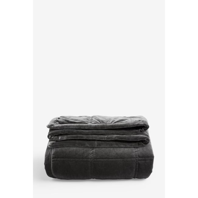 Couvre-lit lustré gris anthracite <span itemprop=