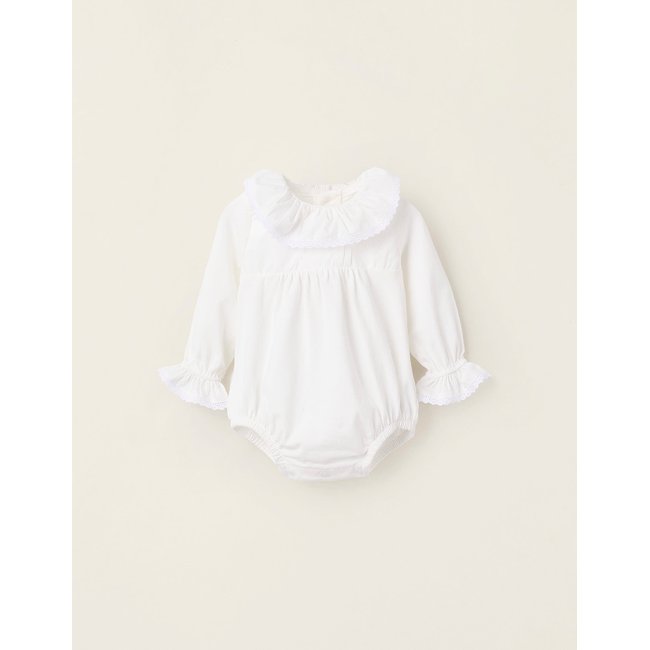 Body-Blouse avec Dentelle blanc <span itemprop=