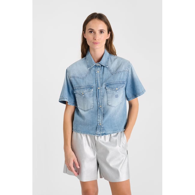 Chemise MONA blue <span itemprop=
