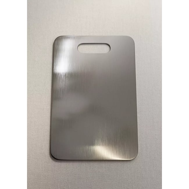 Planche à décou inox Couleur argent <span itemprop=