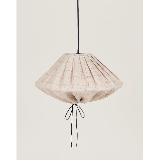 Abat-jour pour suspension en lin français diam. 50cm Yumi Couleur v002231 <span itemprop=