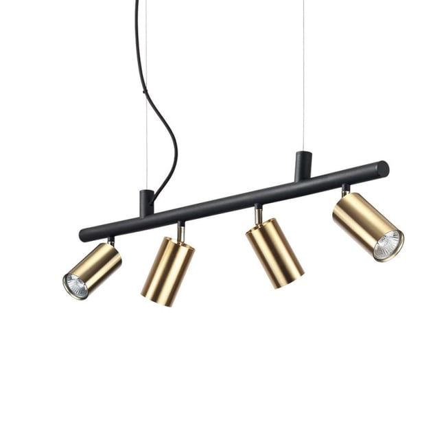 Suspension Métal Noir Spots Orientables Laiton Couleur laiton <span itemprop=