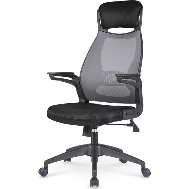 Fauteuil de bureau à dossier respirant Couleur noir et gris <span itemprop=