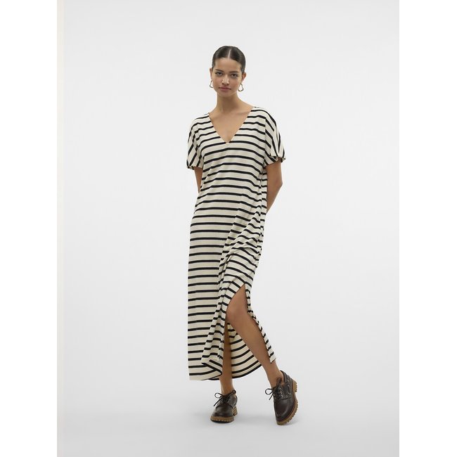 Striped Maxi Dress, ecru print, VERO MODA