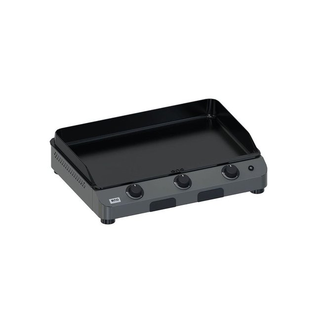 Plancha gaz FUSION 75 Gris cargo 3 brûleurs à poser, 74x40 cm gris <span itemprop=