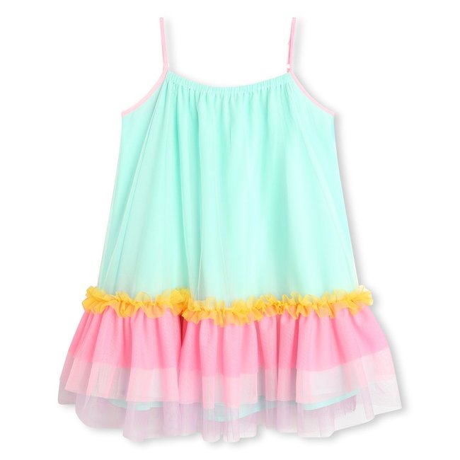 Robe à bretelles en tulle 74a <span itemprop=