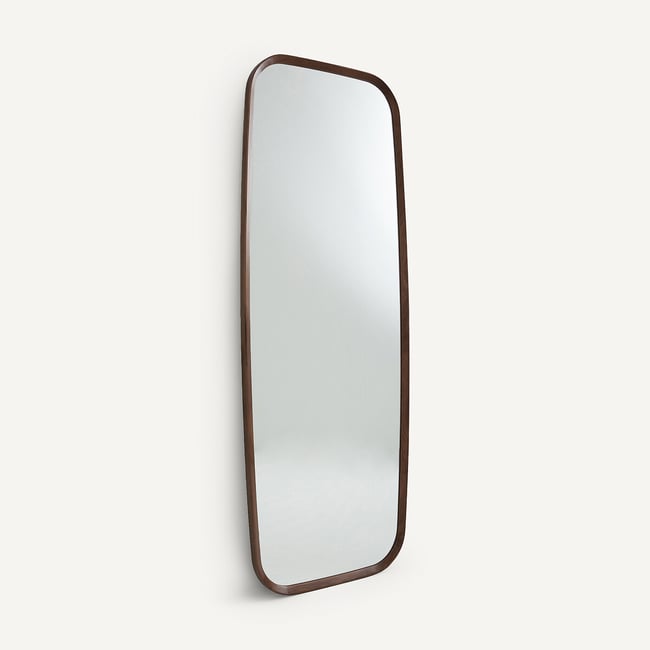 Miroir XXL noyer massif H180 cm, Orion Couleur noyer <span itemprop=